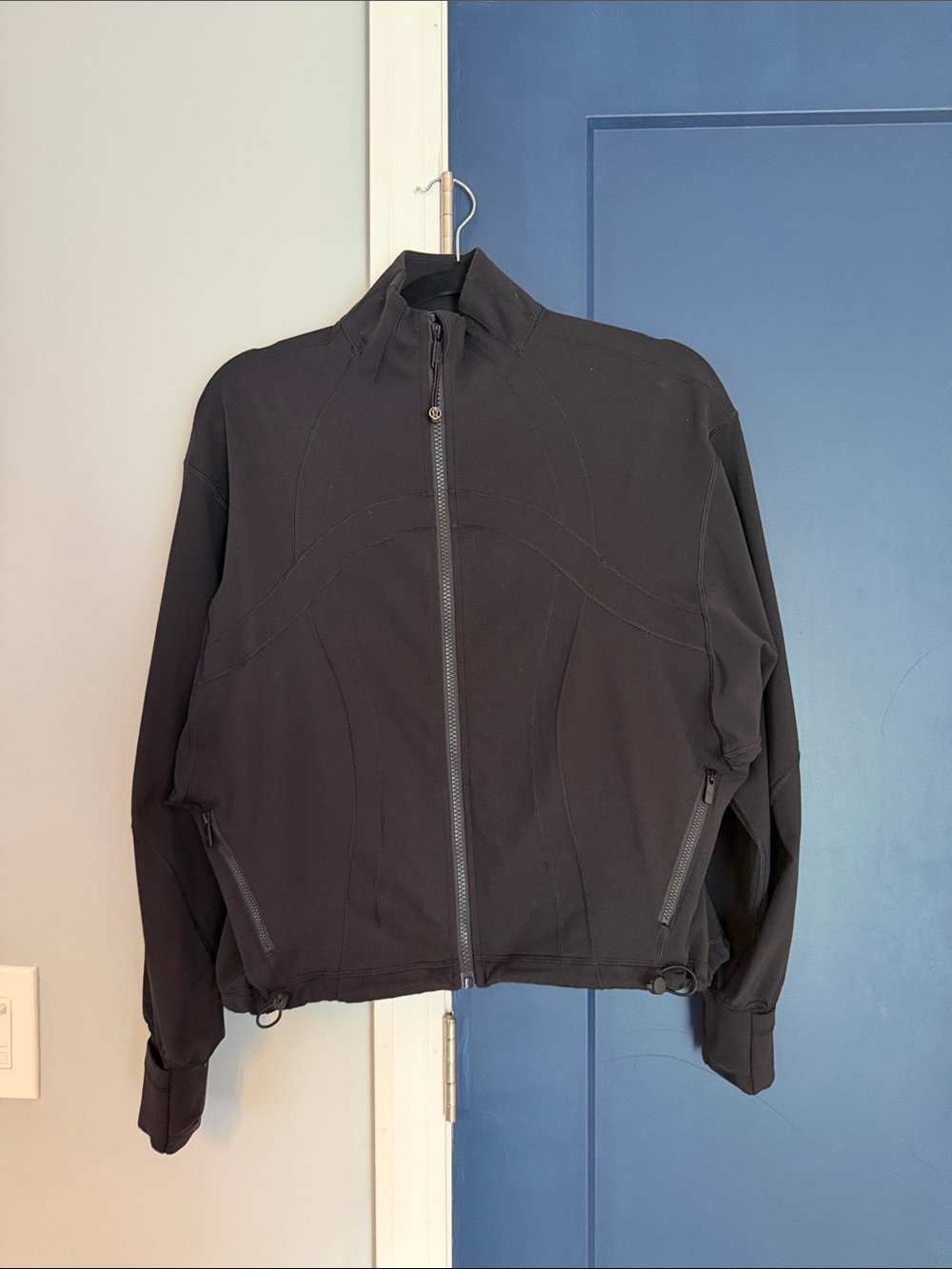 lululemon athletica Black Lightweight Zip-Up Jacket define oversized sz 0